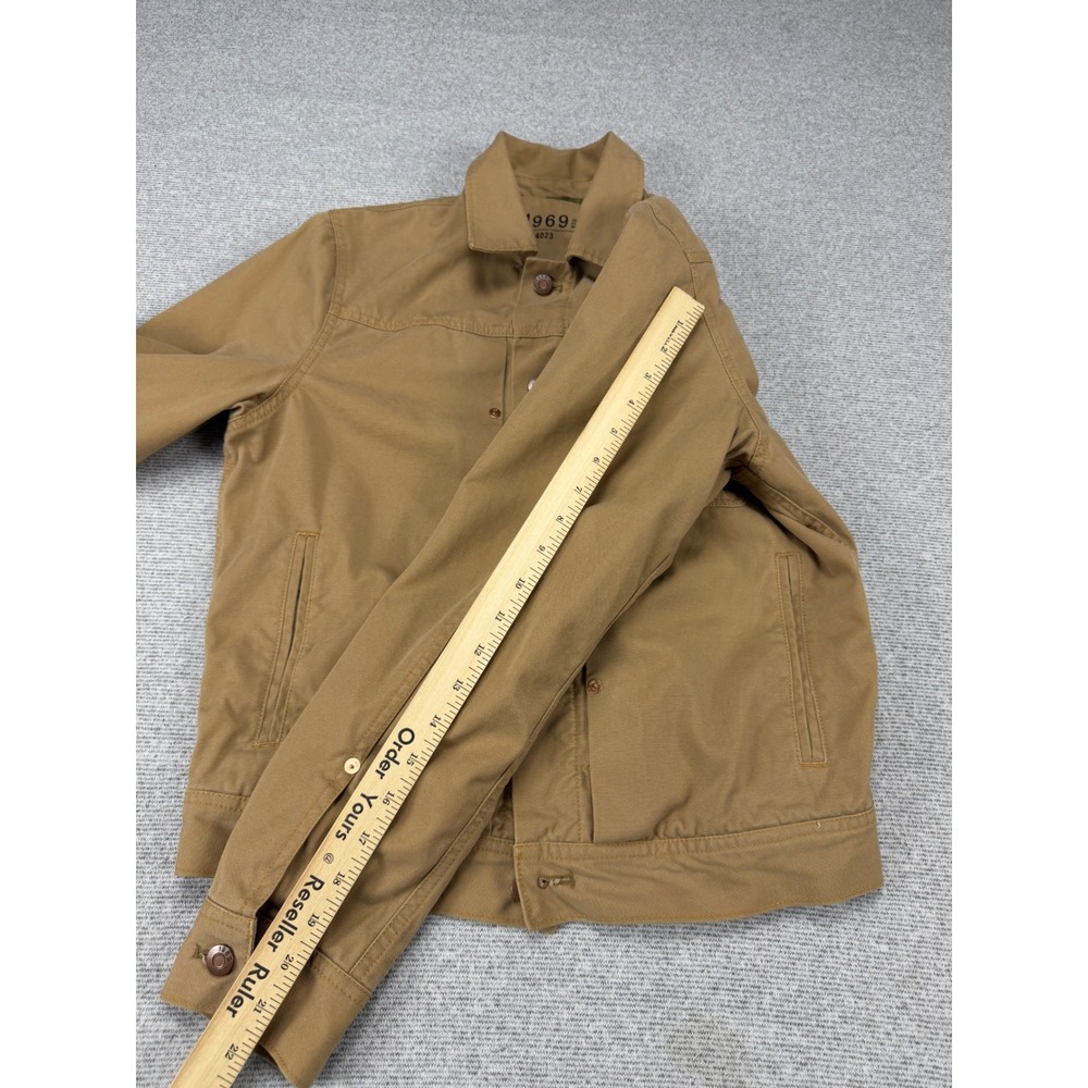 Gap 1969 Mens Cedar Canvas Workwear Jacket Tan Brown Quilted Lining Small HOL10 - Picture 9 of 15